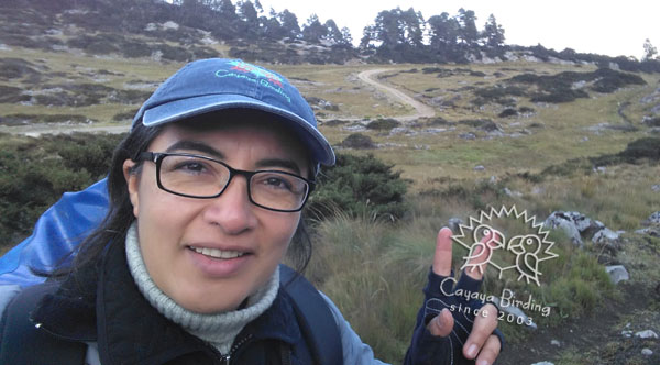 Claudia Avendaño, birding guide Guatemala