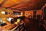 Dining room in the Unicornio Azul lodge.